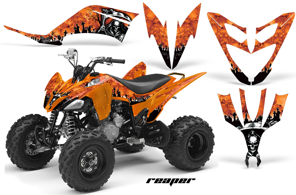 Yamaha Raptor 250 Graphics Reaper Orange